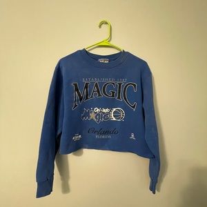 Vintage Nutmeg Orlando Magic Crewneck Sweatshirt by Lee Sports Size “L” cropped.